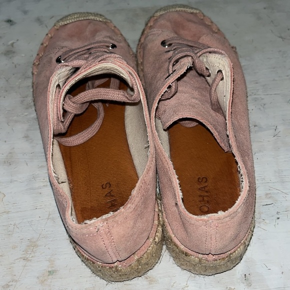 Alohas pink suede espadrilles shoe | size 7-7.5 - Picture 3 of 6